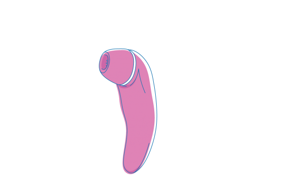 Ilustración de vibrador para pezones